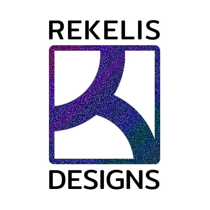 rekelis designs logo blk txt